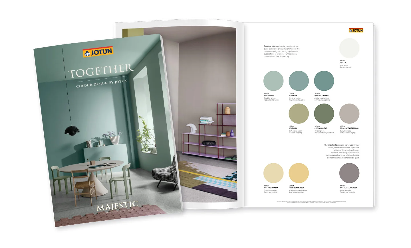 Preview of a digital Together colour design by Jotun brochure