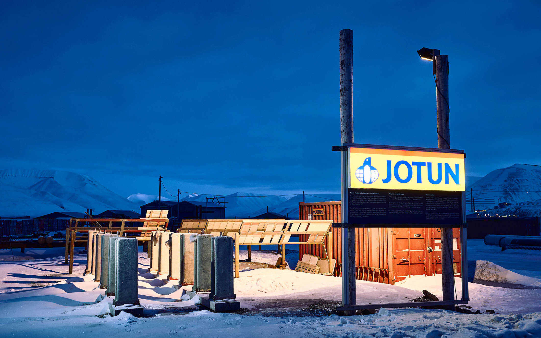 Jotun's test centre in Svalbard, Norway