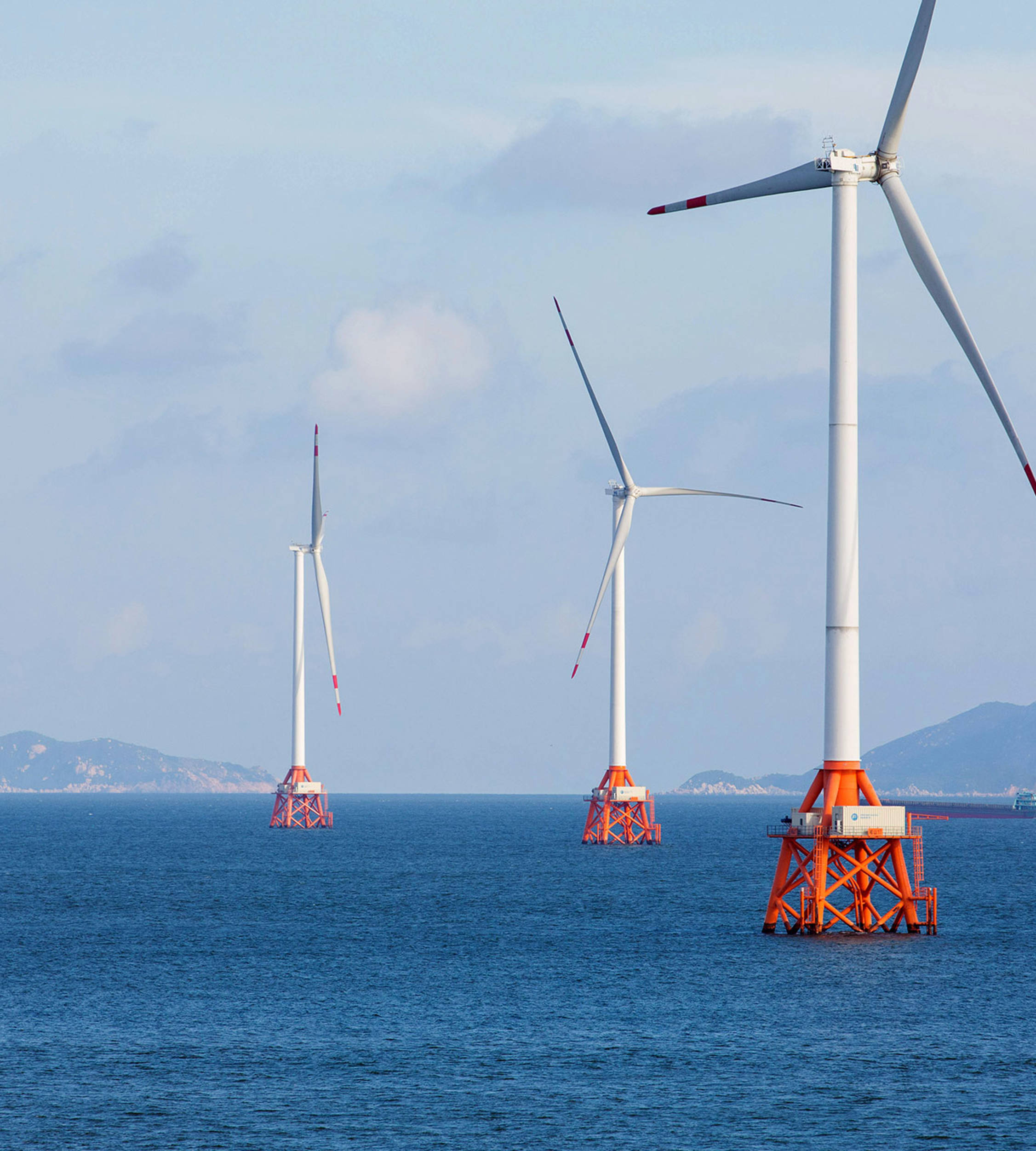 Jotun coatings protect the jackets of an offshore wind power station in China